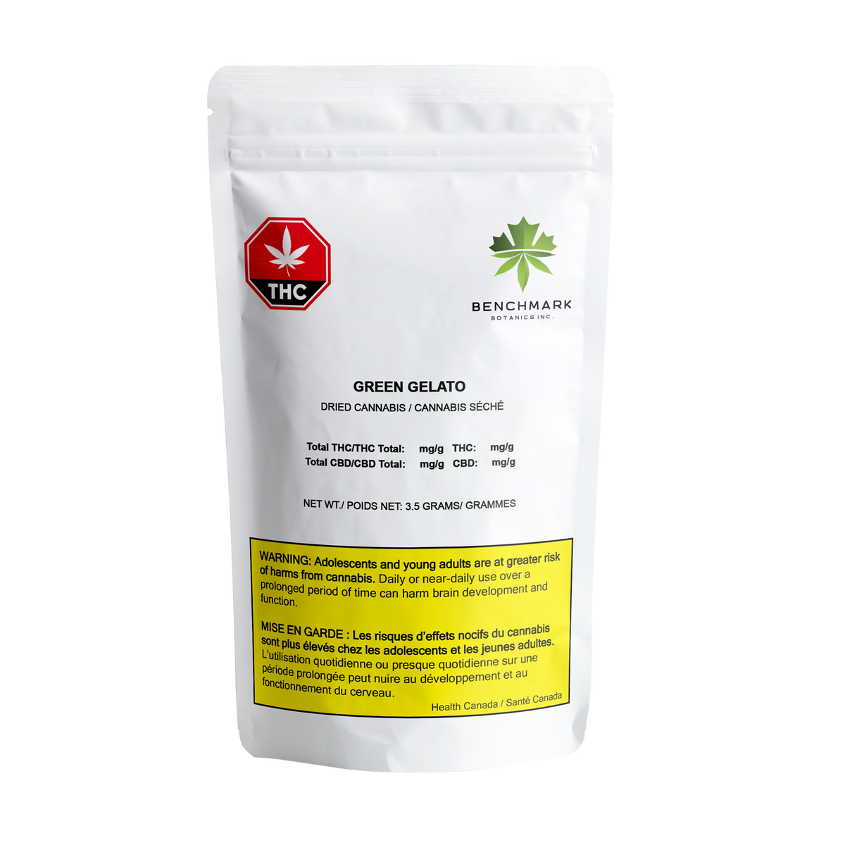 BENCHMARK GREEN GELATO (IND) DRIED - 3.5G