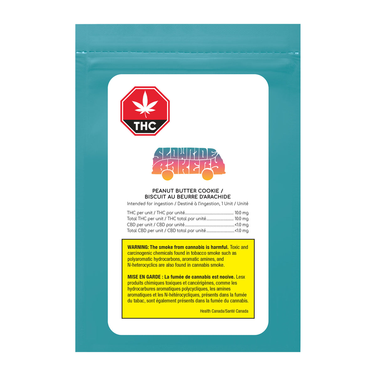 SLOWRIDE BAKERY PEANUT BUTTER (H) COOKIE - 10MG X 1
