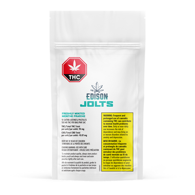 EDISON JOLTS FRESHLY MINTED (S) CANDY - 10MG THC X 10