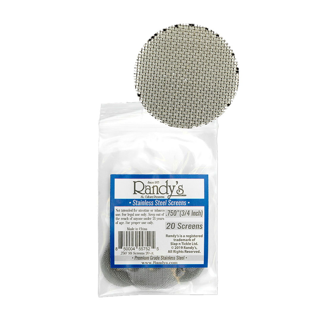 RANDY'S SCREENS METAL STAINLESS STEEL 0.750 - 20PK