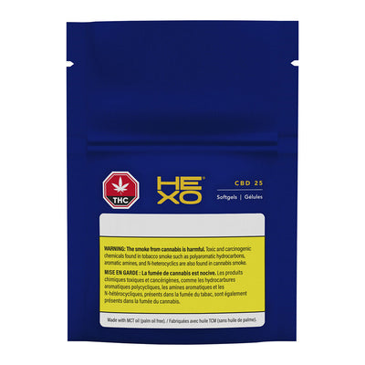 HEXO CBD 25 SOFTGEL (H) CAPSULES - 25MG CBD X 30