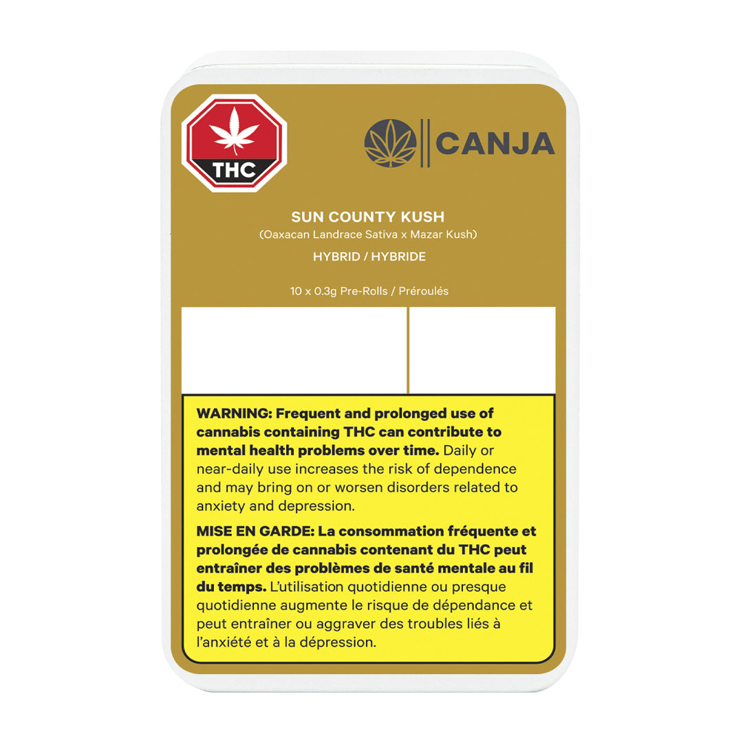 CANJA SUN COUNTY KUSH (H) PRE-ROLL - 0.3G X 10