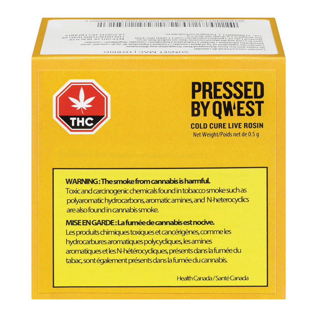 PRESSED BY QWEST SUNSET MAC COLD CURE (IND) ROSIN - 0.5G