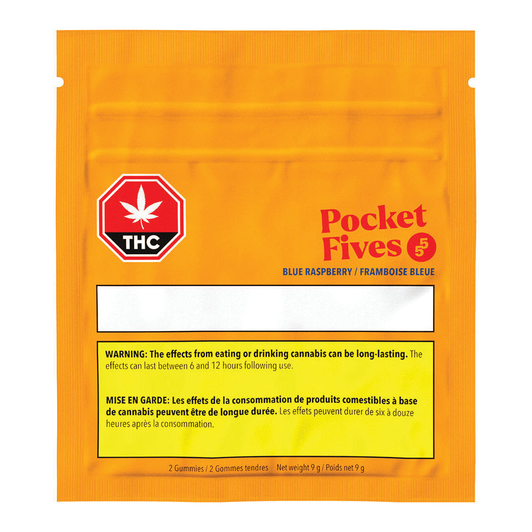 Value Buds - POCKET FIVES BLUE RASPBERRY (H) CHEW - 5MG X 2 - Pocket Fives  - - $3.97 CAD