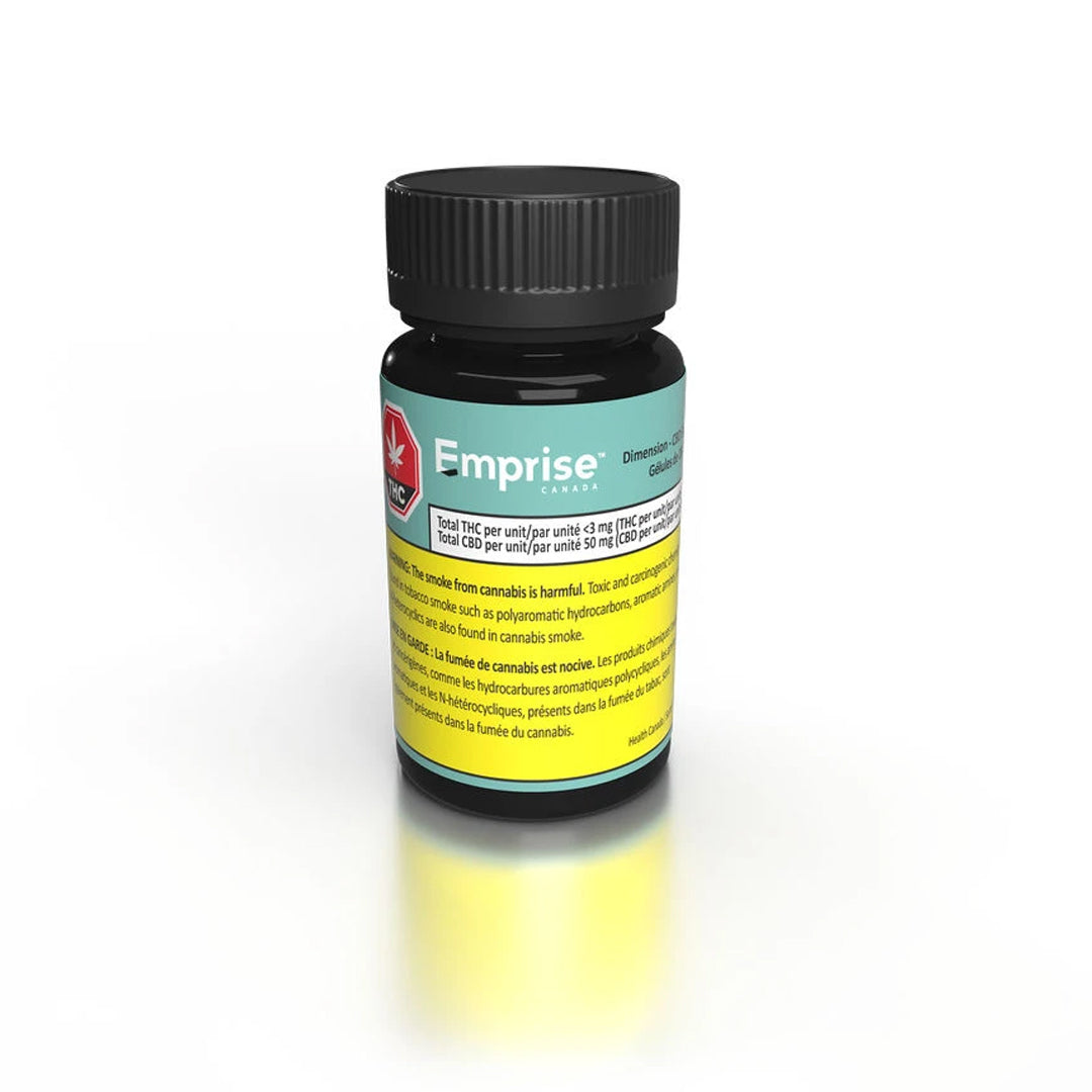 EMPRISE DIMENSION50 CBD (H) SOFT GELS - 50MG CBD X 30
