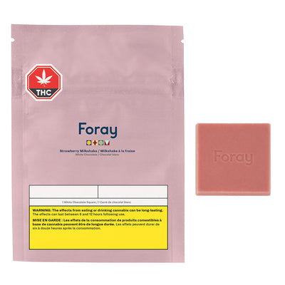 FORAY STRAWBERRY MILKSHAKE WHITE (H) CHOC - 10MG THC:CBD X 1