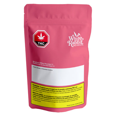 WHITE RABBIT OG RASP W.CHOC (H) CHEW-2.5MG THC :2.5MG CBD X4
