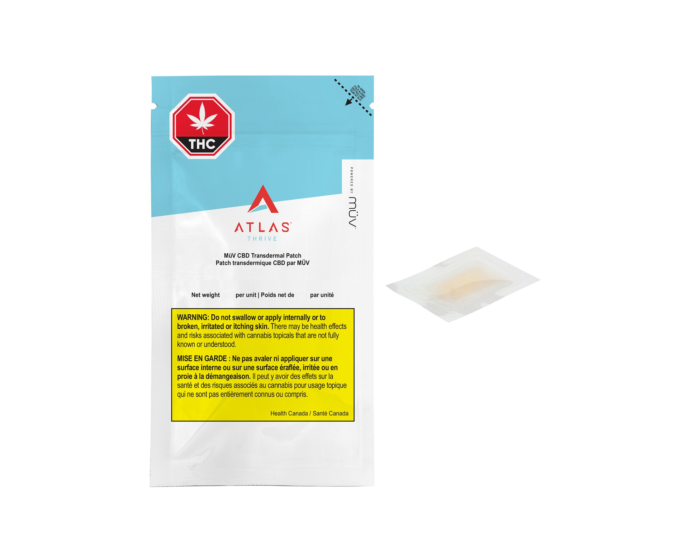 ATLAS THRIVE MUV CBD TRANSDERMAL (H) PATCH - 0.5G X 1