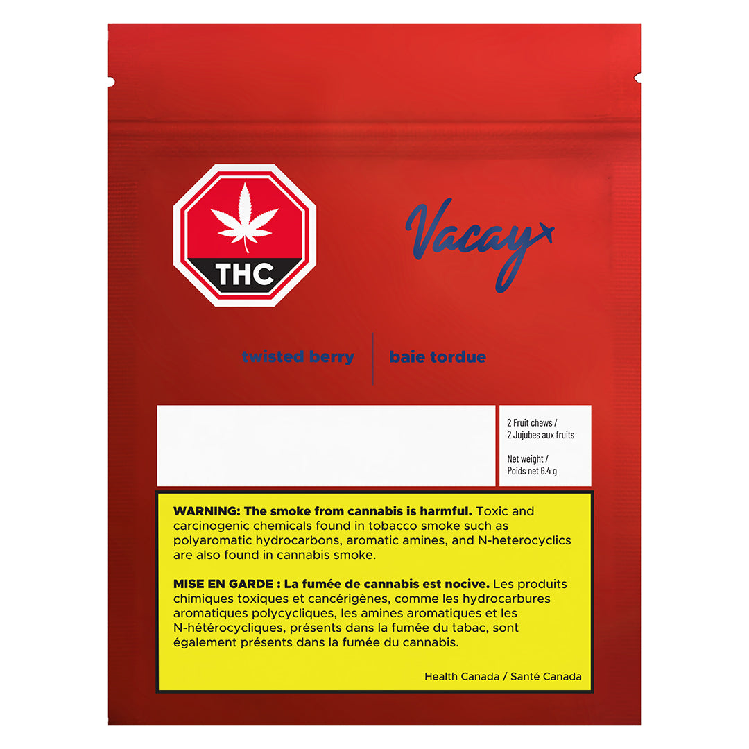 VACAY TWISTED BERRY FRUIT (H) CHEW - 2MG X 5