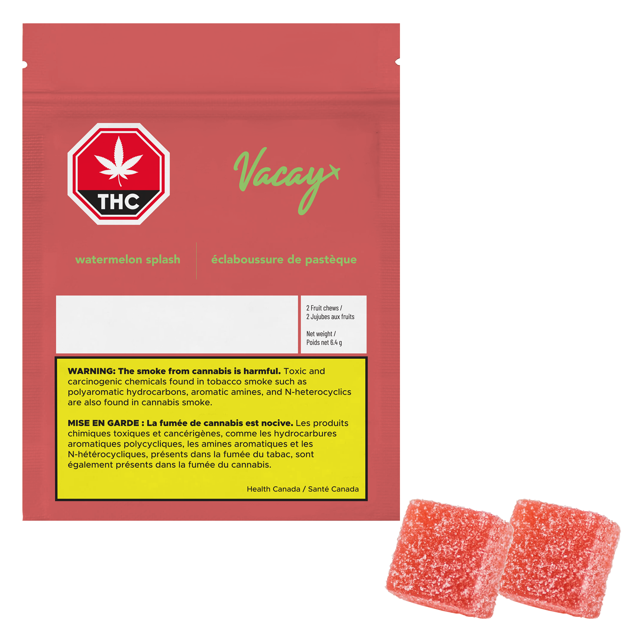VACAY WATERMELON SPLASH (H) CHEW - 2MG X 5