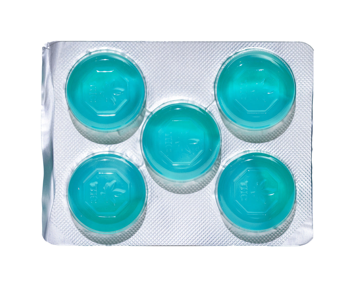 PURE CHEWS CBD 100 BLUE RASPBERRY (H) CHEW - 20MG X 5