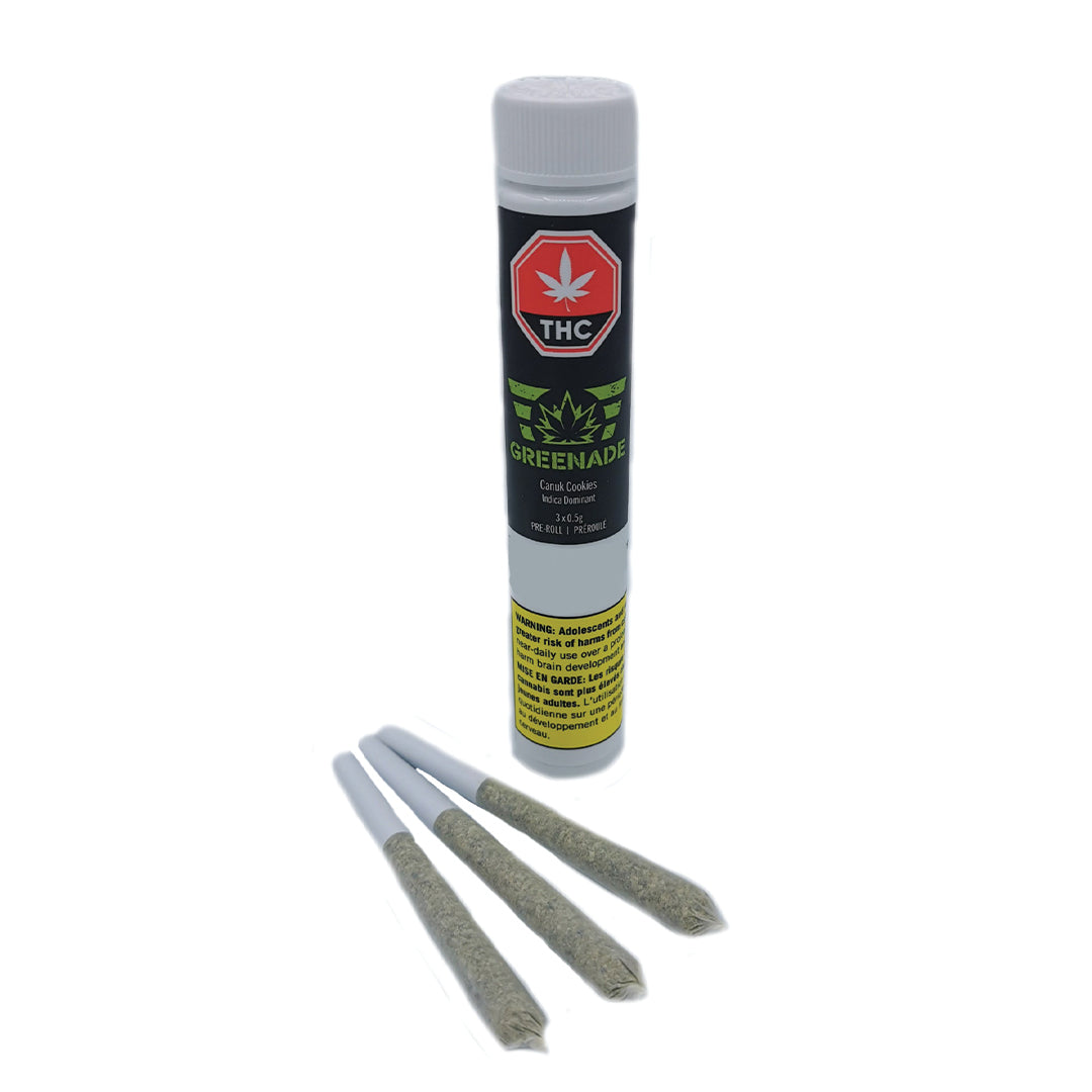 GREENADE CANUK COOKIES (IND) PRE-ROLL - 0.5G X 3