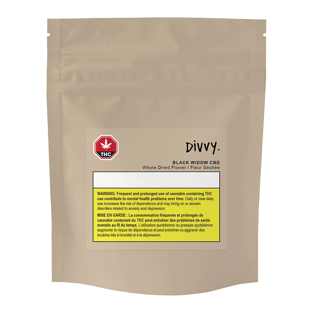 DIVVY BLACK WIDOW CBD (H) DRIED - 14G