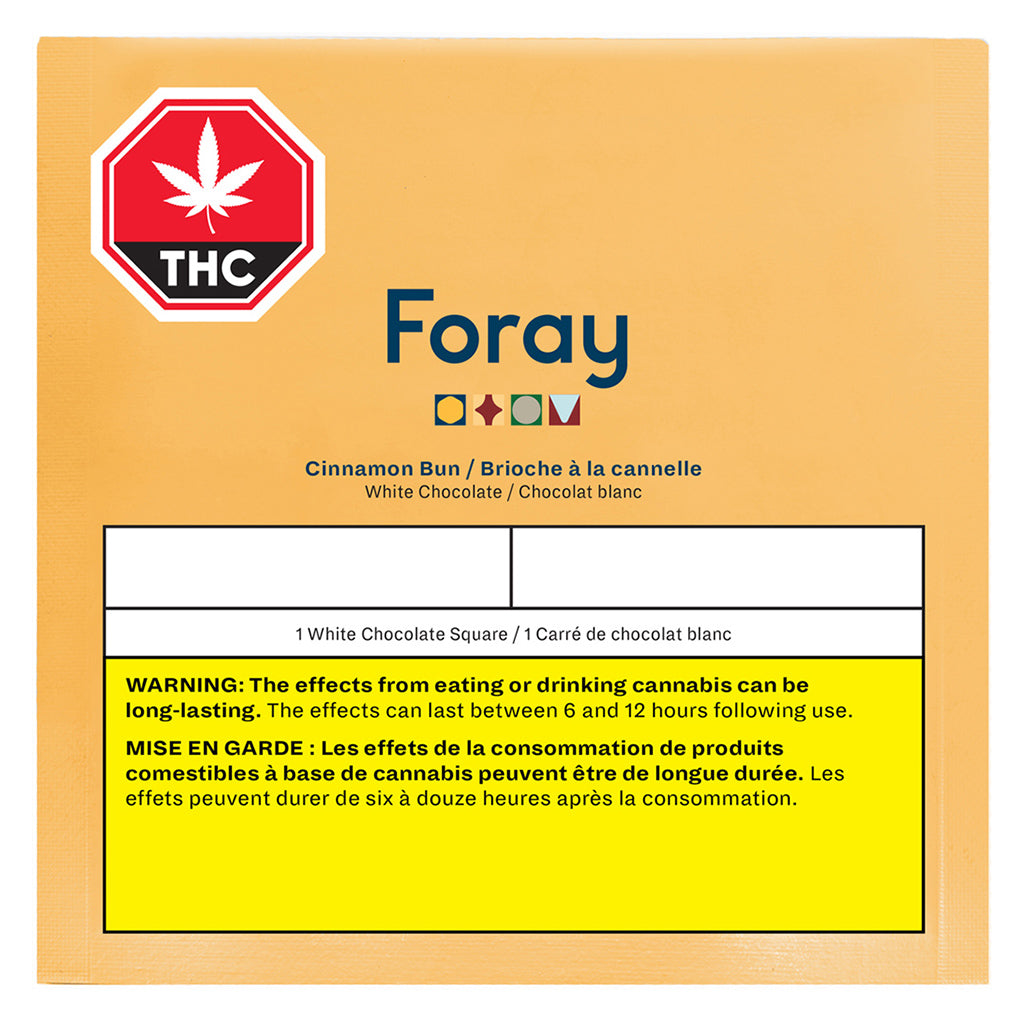 FORAY CINNAMON BUN (H) CHOC - 10MG THC : 10 MG CBD X 1