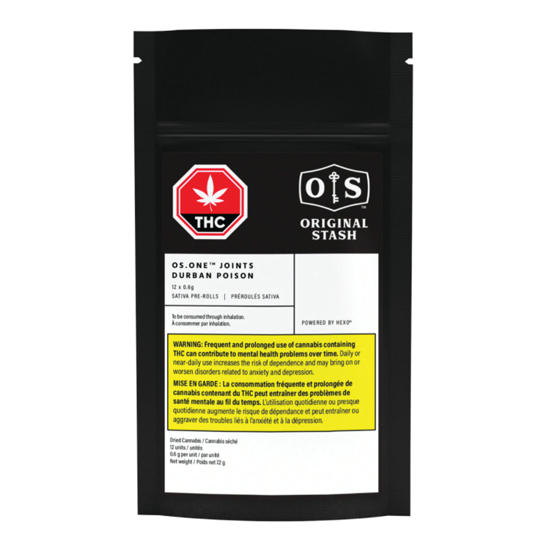ORIGINAL STASH OS.ONE DURBAN POISON (H) PRE-ROLL 0.6G X 12