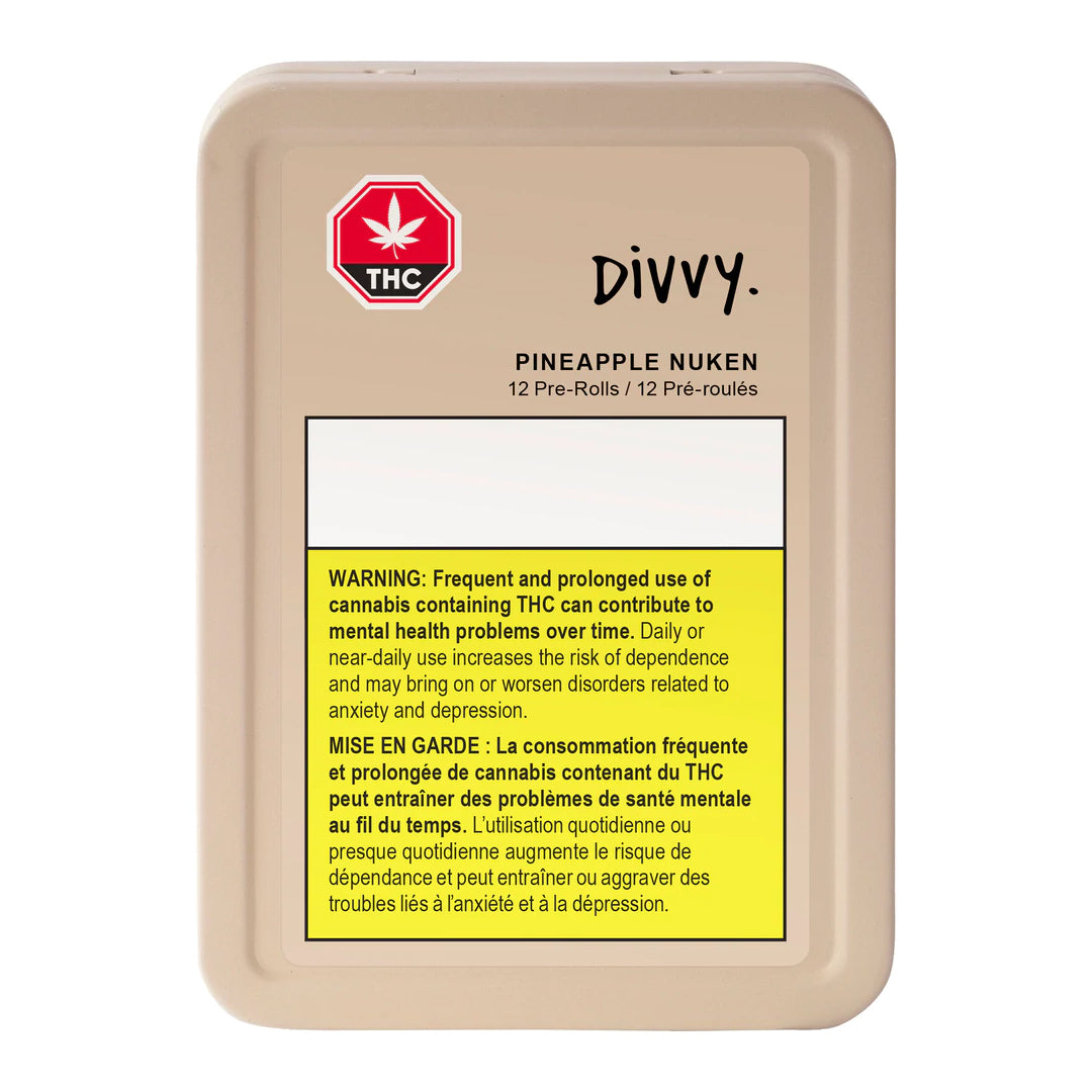 DIVVY PINEAPPLE NUKEN (S) PRE-ROLL - 0.35G X 12