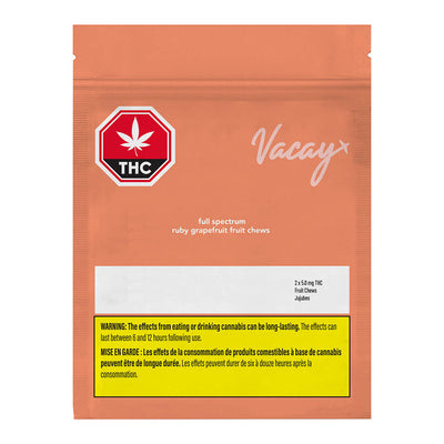 VACAY RUBY GRAPEFRUIT (S) CHEW - 5MG THC X 2