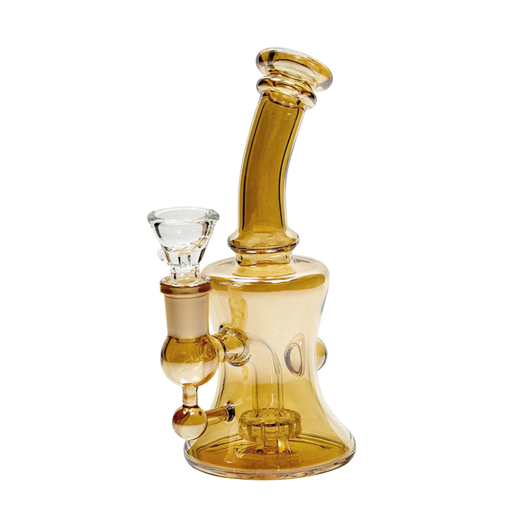 PIRANHA 6” HOURGLASS DAB RIG W/BOWL - CHAMPAGNE