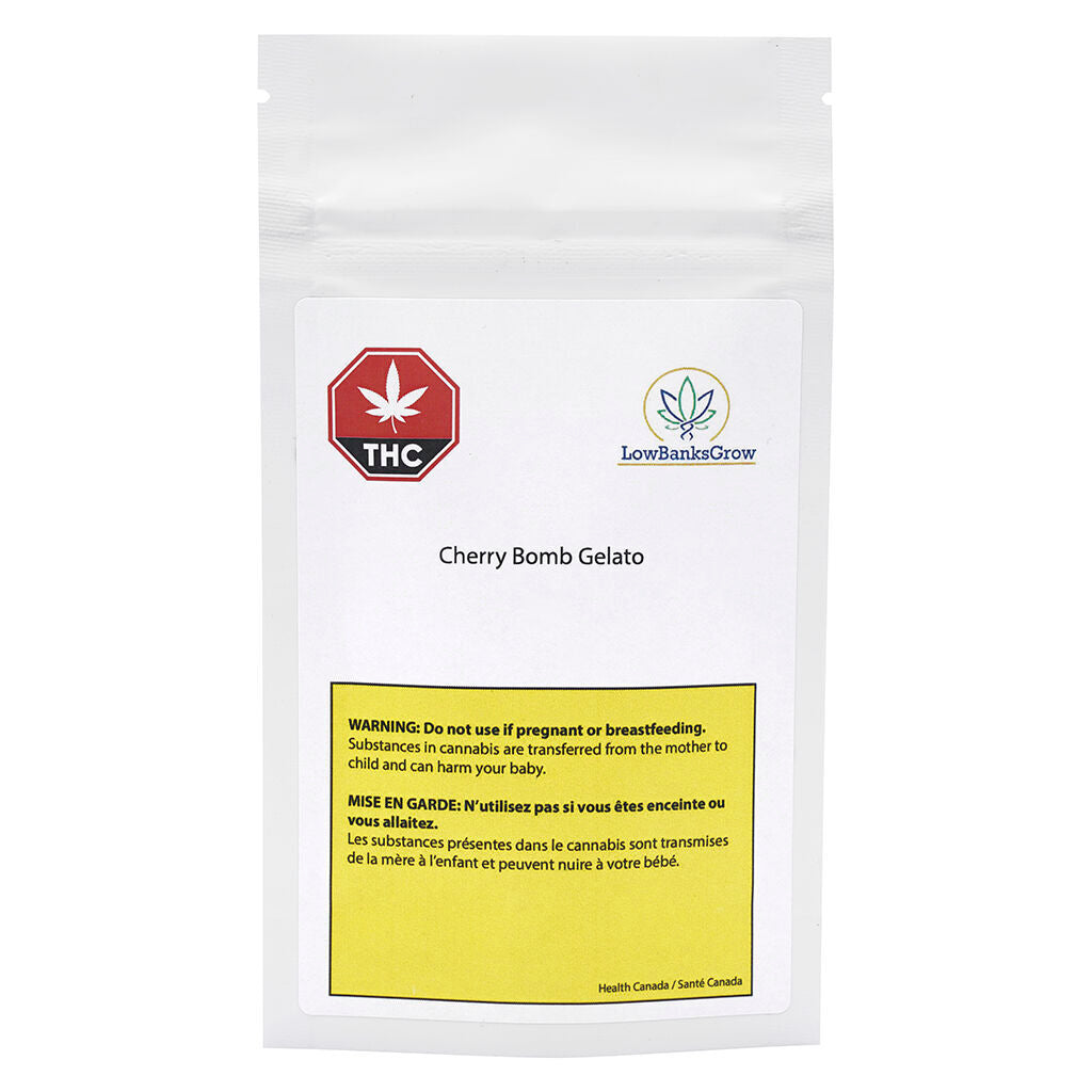 LOWBANKS GROW CHERRY BOMB GELATO (H) DRIED - 3.5G