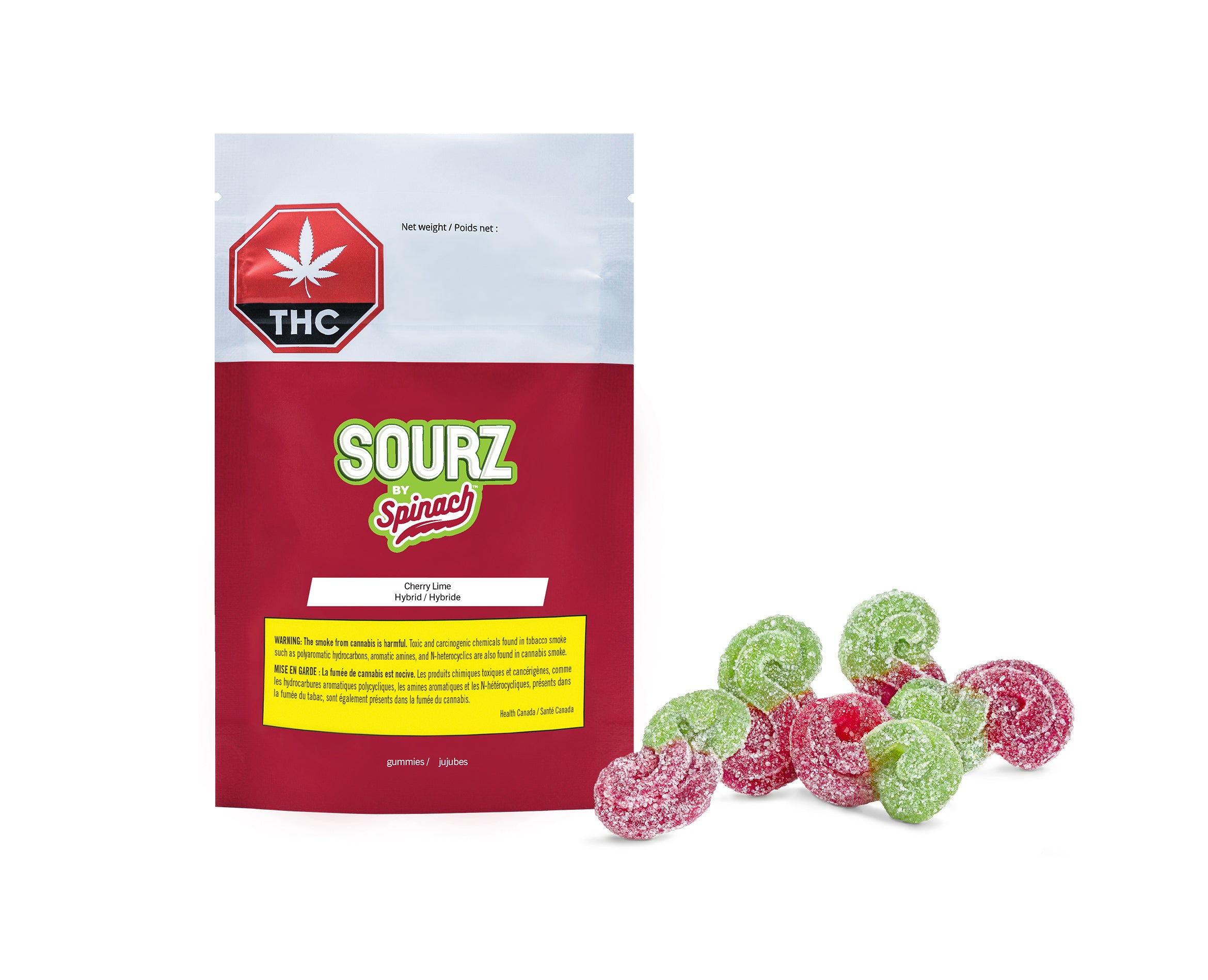 SPINACH SOURZ CHERRY LIME (H) SOFT CHEW - 2MG THC X 5