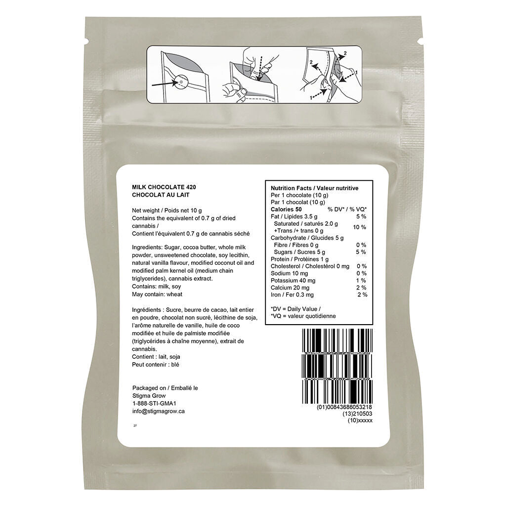 WABI SABI 420 MILK CHOC (IND) CHOC - 10MG THC X 1