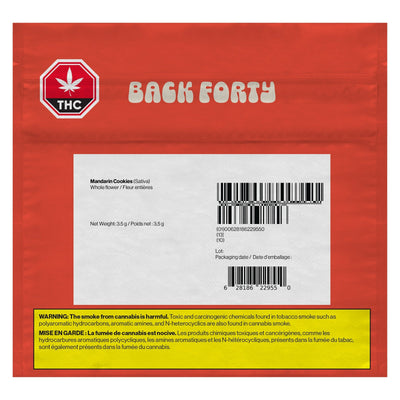 BACK FORTY MANDARIN COOKIES (S) DRIED - 3.5G