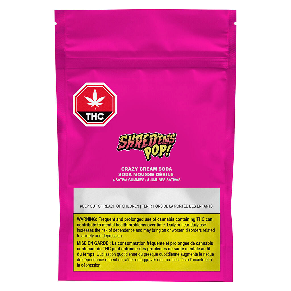 SHREDEMS POP CRAZY CREAM SODA (S) CHEW - 2.5MG THC X 4