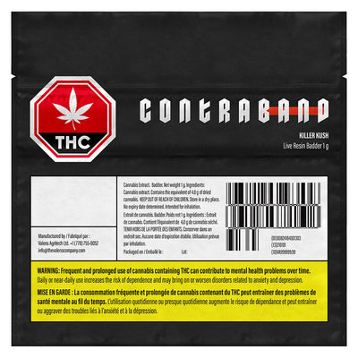 CONTRABAND KILLER KUSH LIVE RESIN (IND) BADDER - 1G