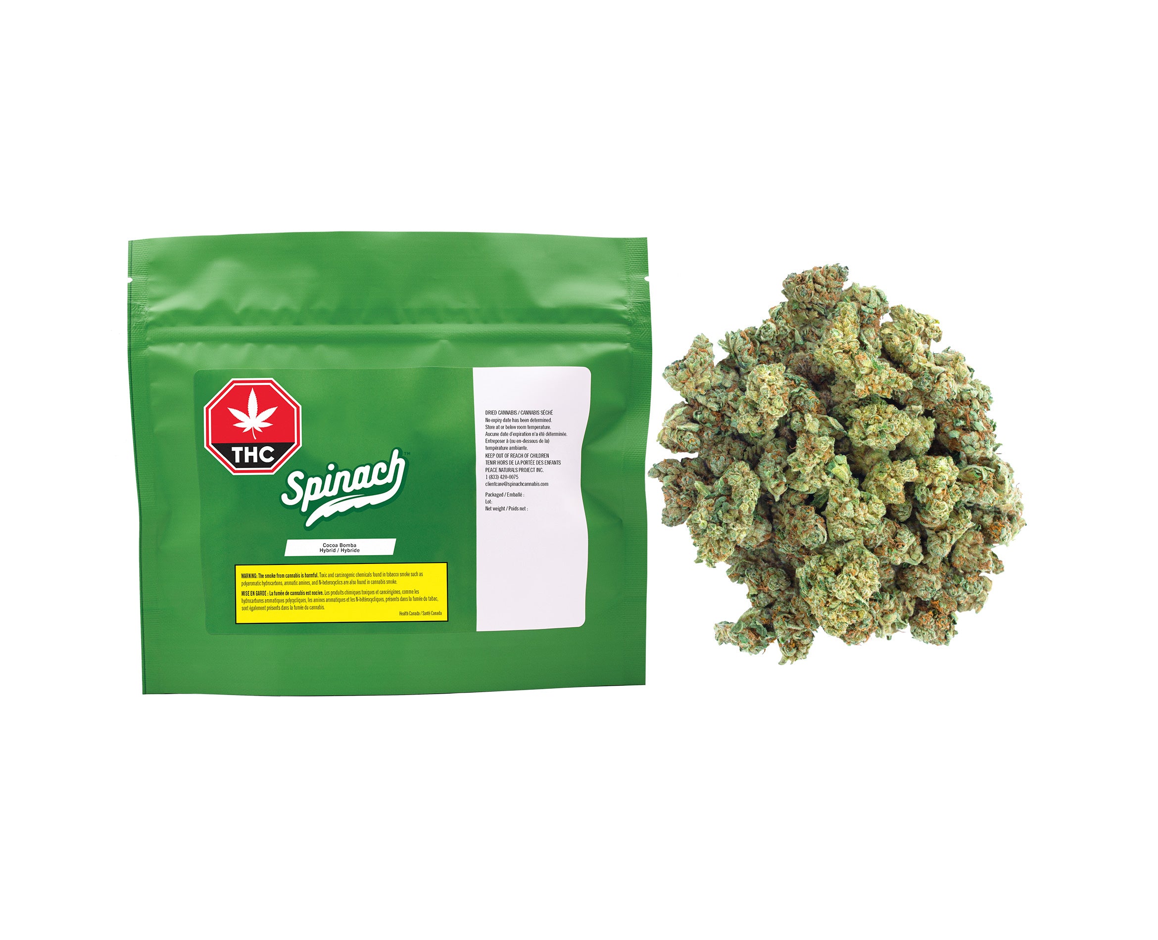 SPINACH COCOA BOMBA (H) DRIED - 28G