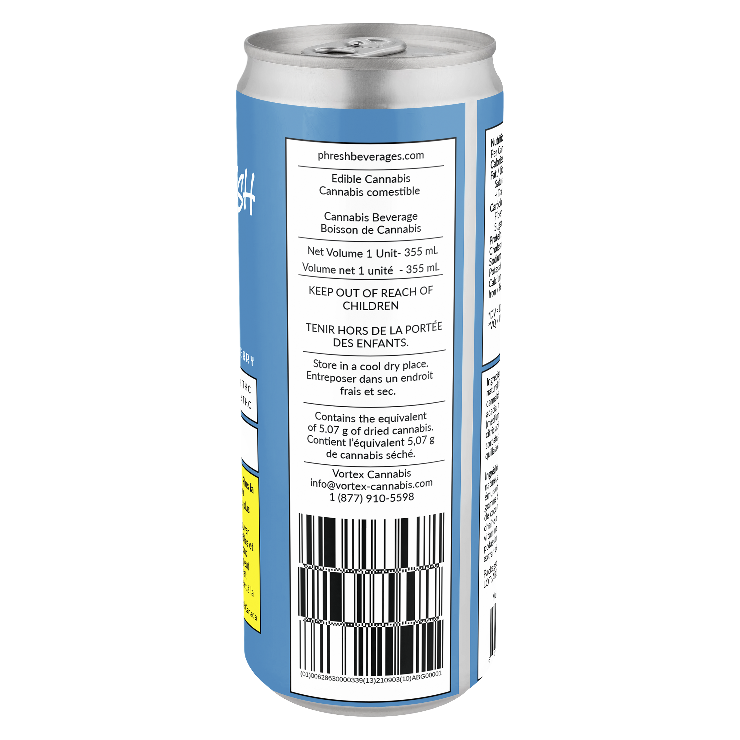 PHRESH BLUE RASPBERRY (H) BEV - 355ML X 1