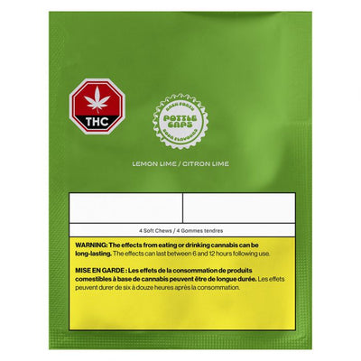 BACK FORTY POTTLE CAPS LEMON LIME (H) CHEW - 2.5MG THC X4