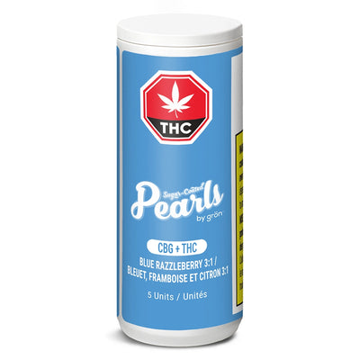 PEARLS BY GRON BLUE RAZZ 3:1 (S) CHEW - 6MG CBG:2MG THC x 5