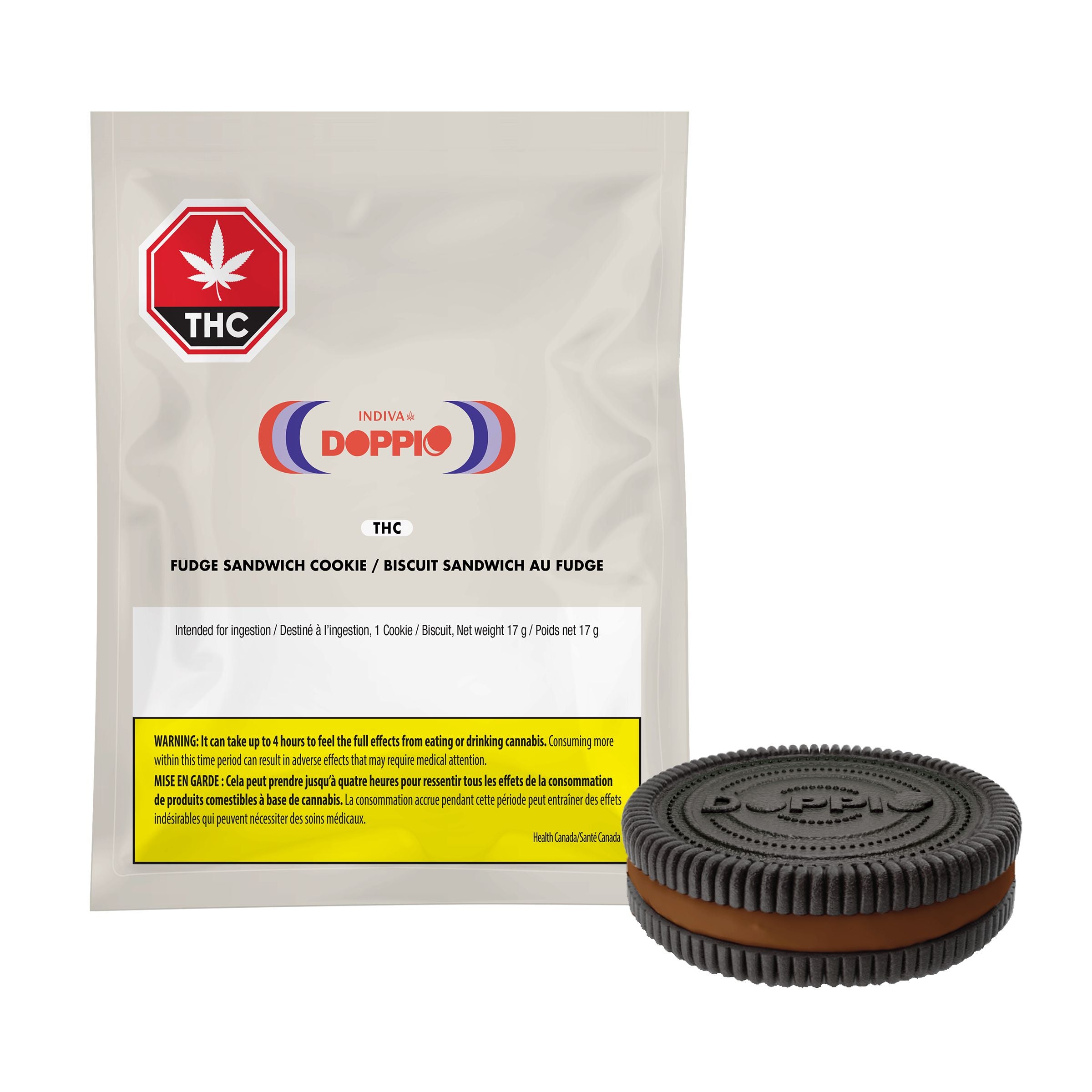 INDIVA FUDGE DOUBLE SUFFED CHOCOLATE (H) COOKIE -10MG THC X1