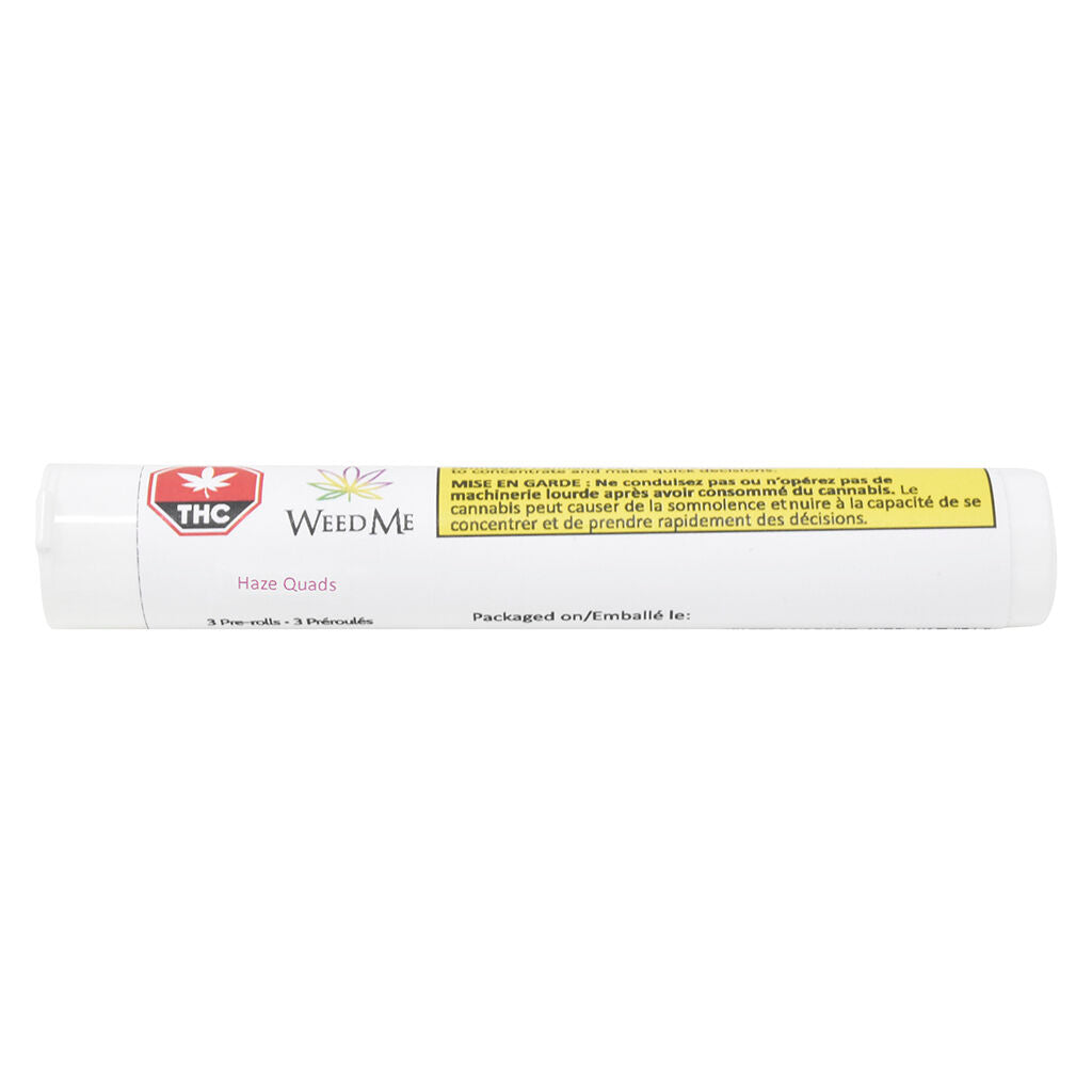 WEED ME HAZE QUADS SATIVA (S) PRE-ROLL - 0.5G X 3