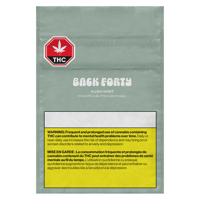 BACK FORTY KUSH MINT (IND) INF PRE-ROLL - 0.5G X 3