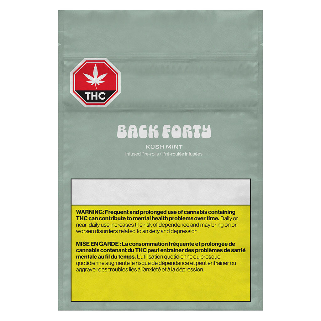 BACK FORTY KUSH MINT (IND) INF PRE-ROLL - 0.5G X 3