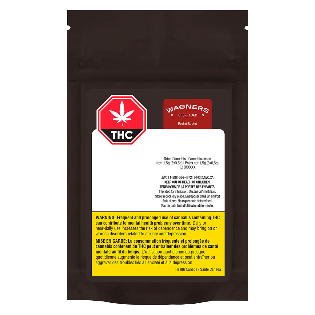WAGNERS POCKET ROCKET CHERRY JAM (H) INF PRE-ROLL - 0.5GX3