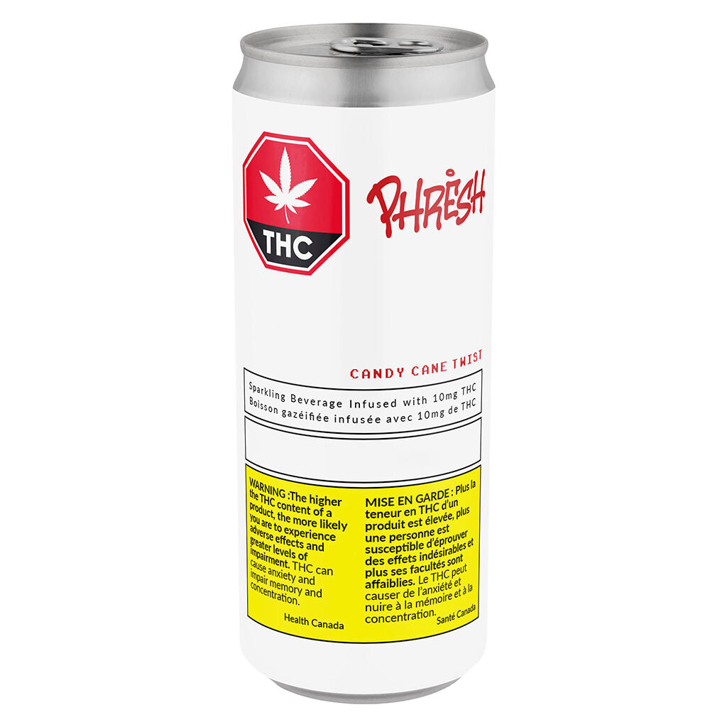 PHRESH CANDY CANE TWIST SPARK WATER (H) BEV 10MG THC X 355ML