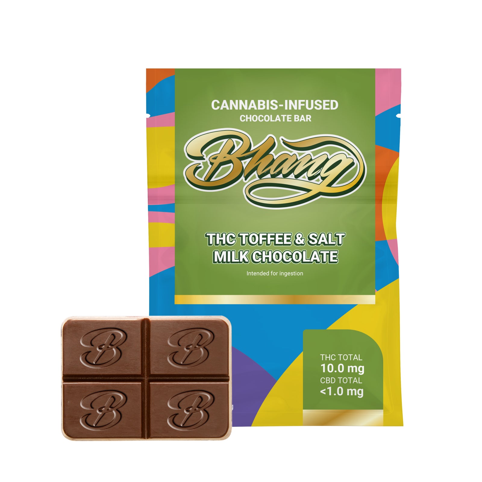 BHANG TOFFEE & SALT MILK CHOC (H) CHOC - 10MG THC X 1