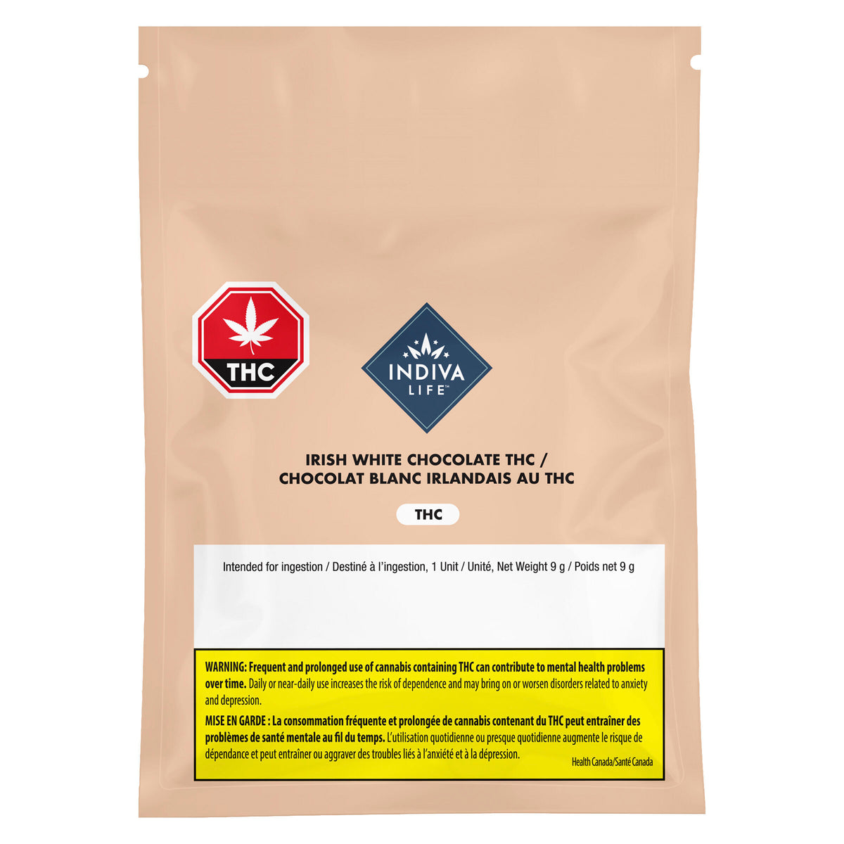 INDIVA LIFE IRISH CREAM WHT CHOC (H) CHOC - 10MG THC X 1