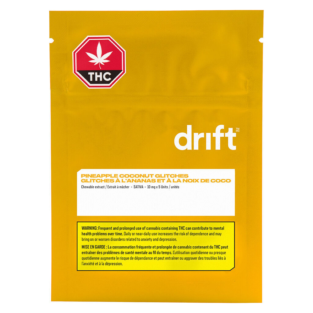 DRIFT PINEAPPLE COCONUT GLITCHES (S) CAPSULE - 10MG THC X 5