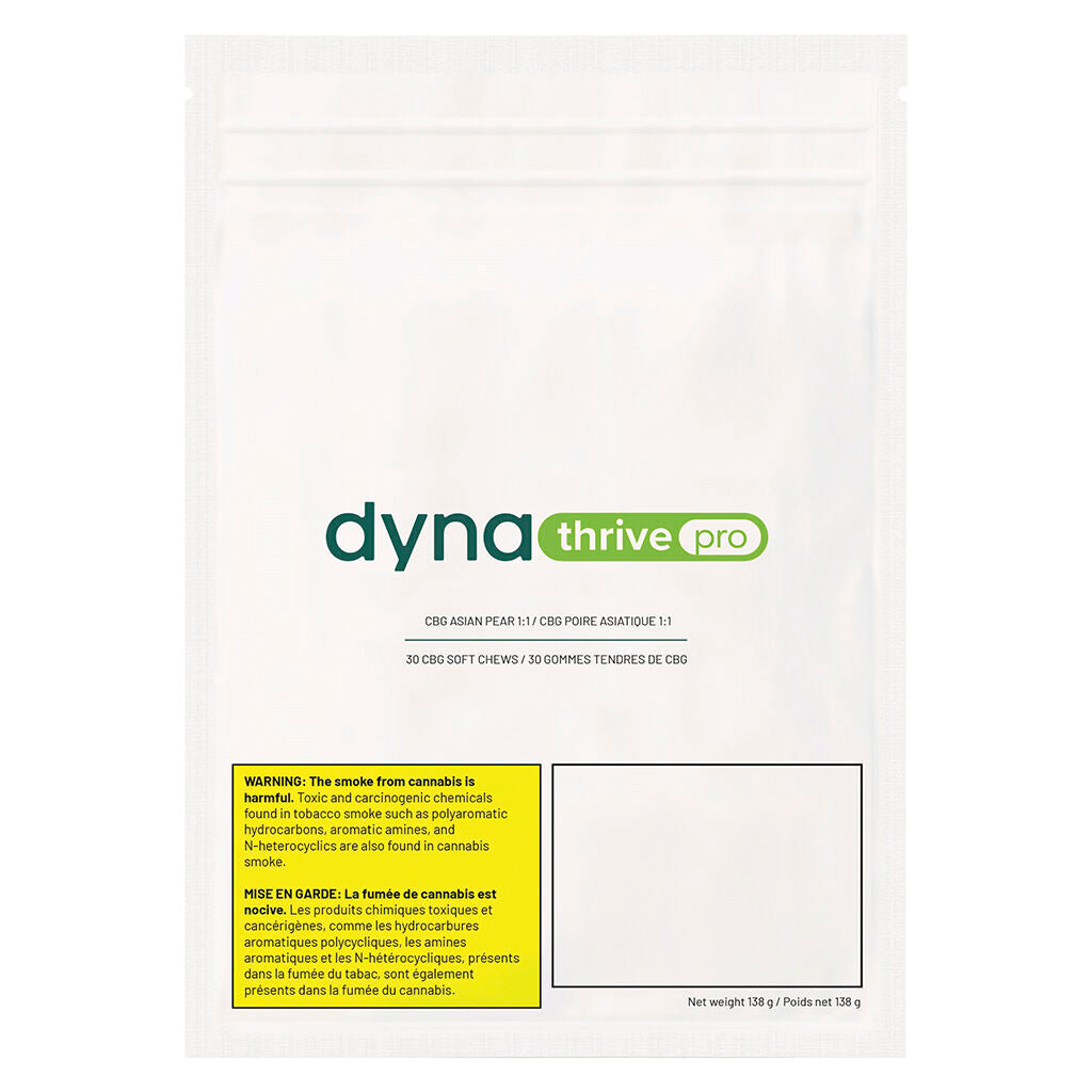 DYNATHRIVE ASIAN PEAR 1:1 CBD:CBG (H) CHEW - 10MG CBD X 30