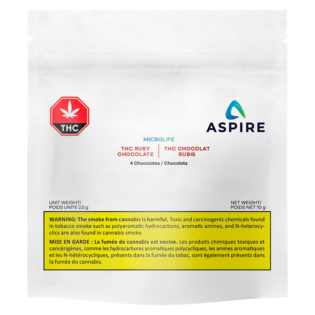 ASPIRE MICRO LIFE RUBY THC (H) CHOC - 2.5MG THC X 4