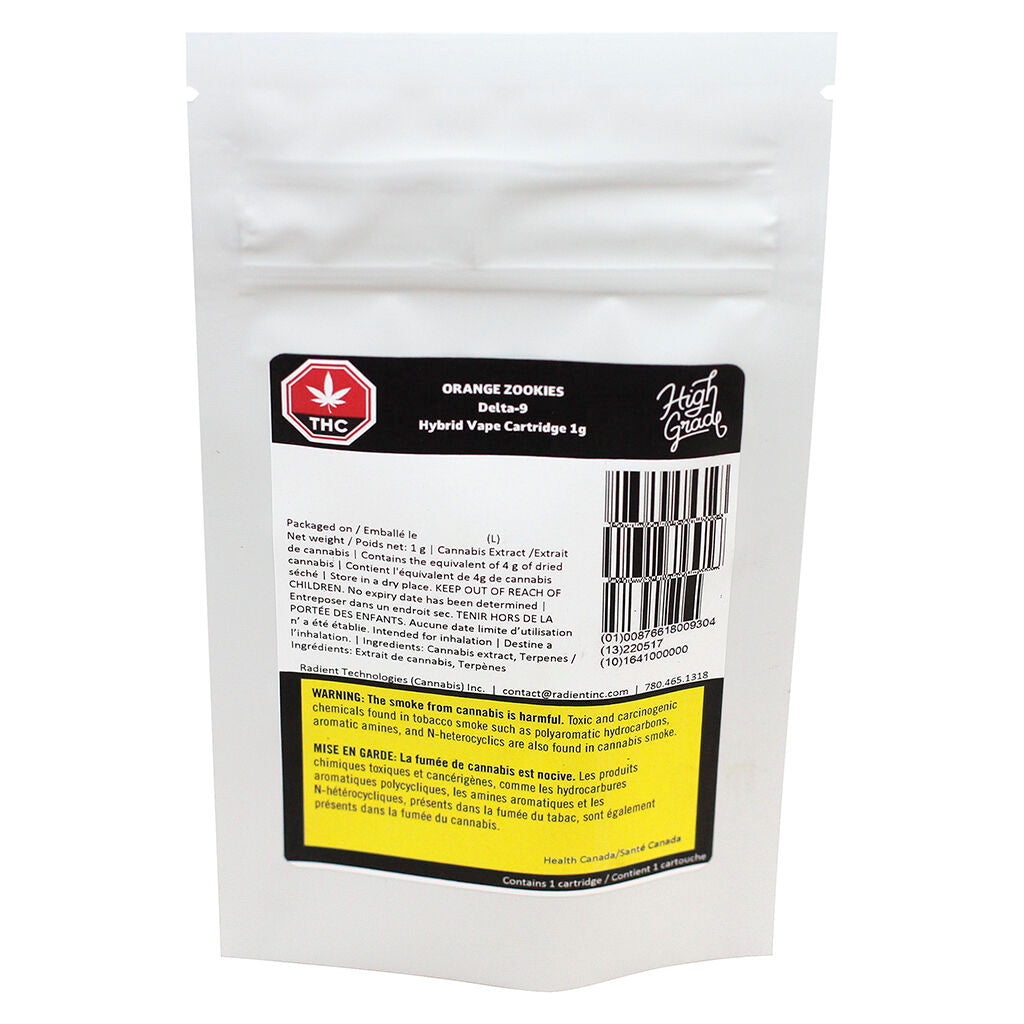 HIGH GRADE ORANGE ZOOKIES DELTA-9 (H) 510 - 1G