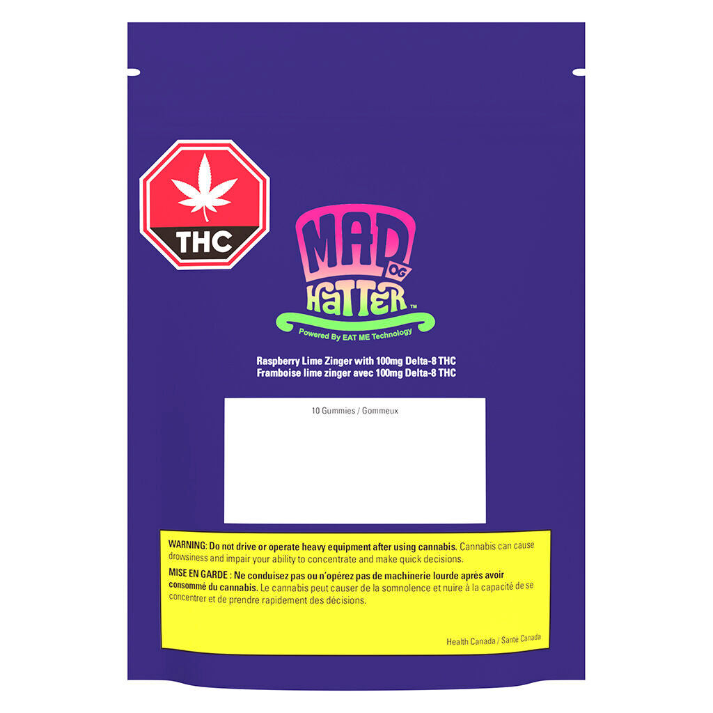 MAD HATTER OG RASP LIME ZINGER (H) CHEW - 10MG DELTA-8 X 10