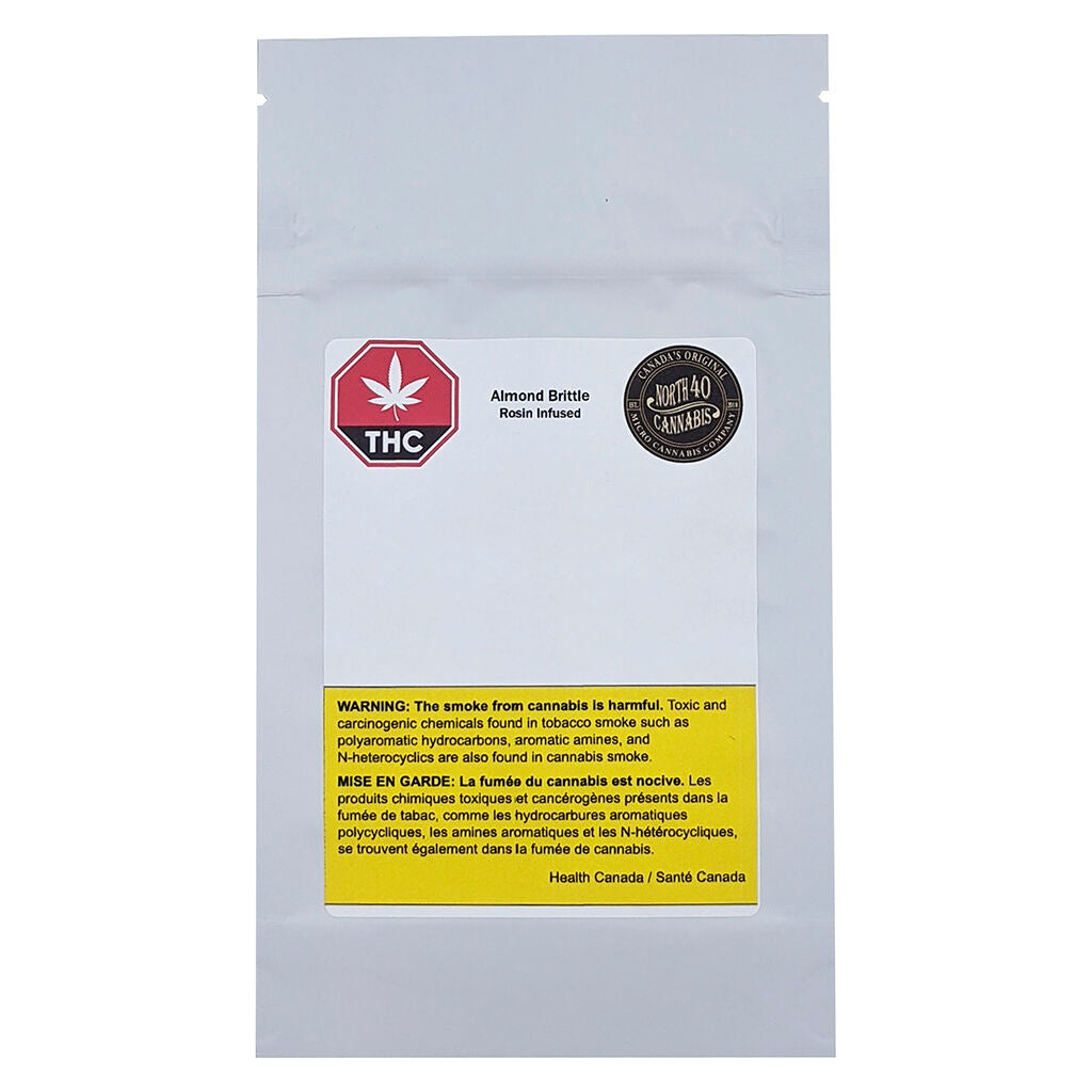 NORTH 40 ROSIN INF ALMOND BRITTLE (S) CANDY - 10MG THC