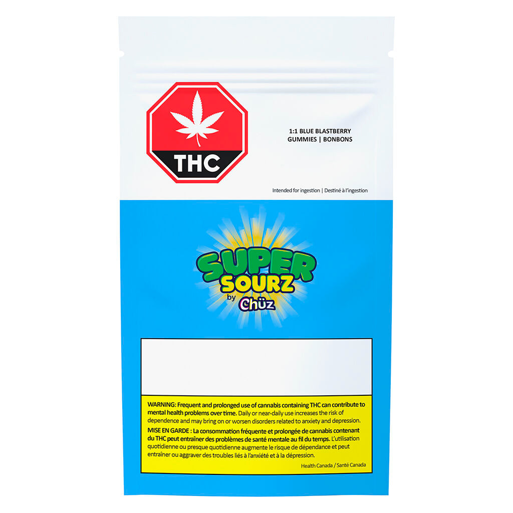 CHUZ SOUR BLUE BLASTBERRY 1:1 (H) CHEW - 2.5 MG X 4