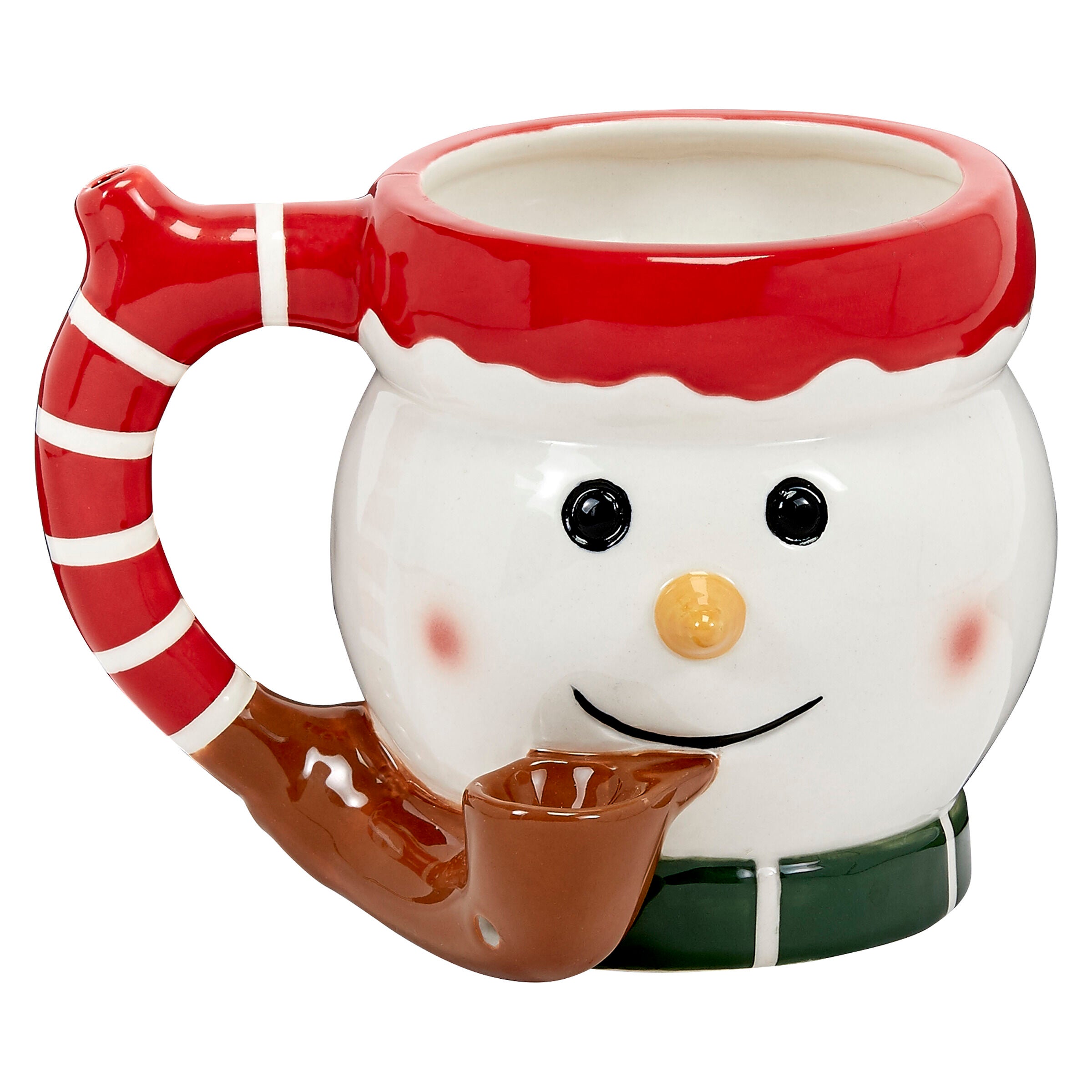 PREMIUM ROAST & TOAST CERAMIC MUG W/ PIPE - SNOWMAN
