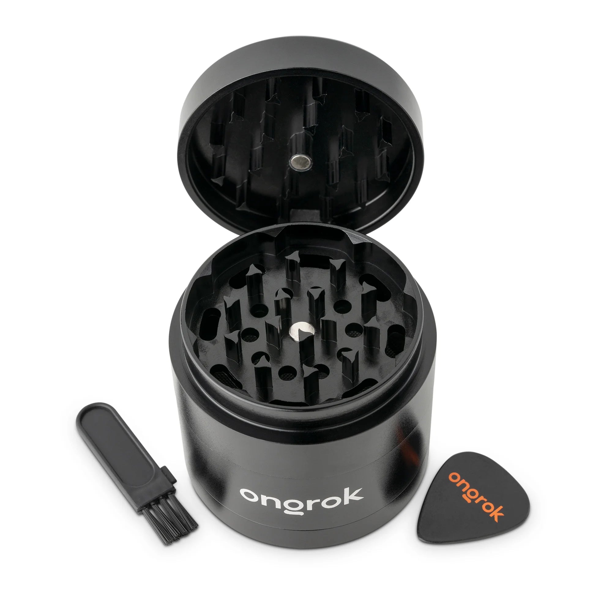 ONGROK 4-PIECE EZ OPEN GRINDER 2.0 - 63MM BLACK