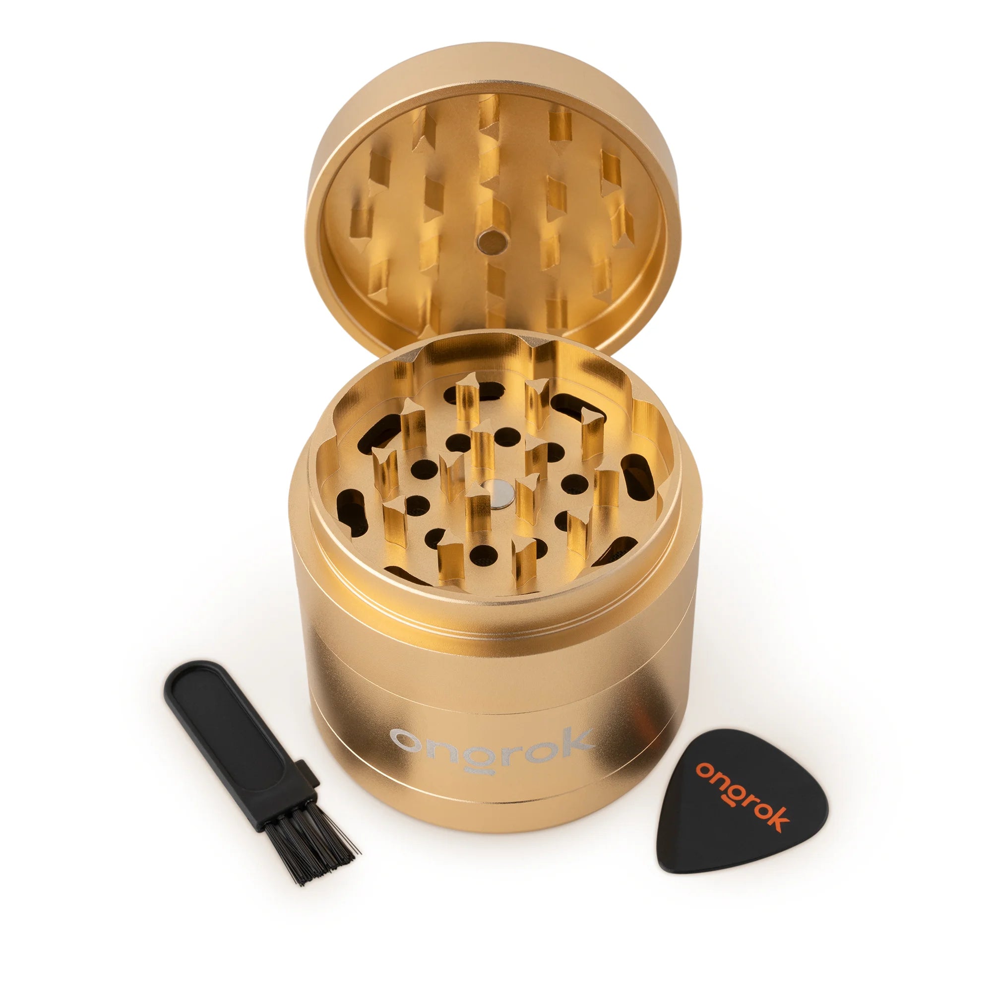 ONGROK 4-PIECE EZ OPEN GRINDER 2.0 - 63MM GOLD